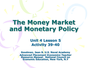 The Money Market and Monetary Policy
