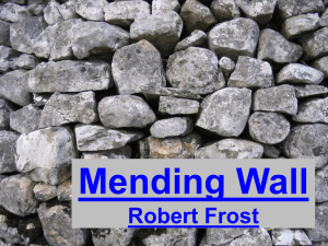 Mending Wall Robert Frost