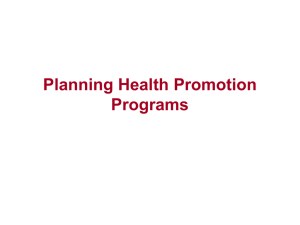 Planning health promotion programs Part 2 a