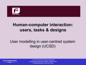 User Modeling In User-Centered System Design (UCSD)