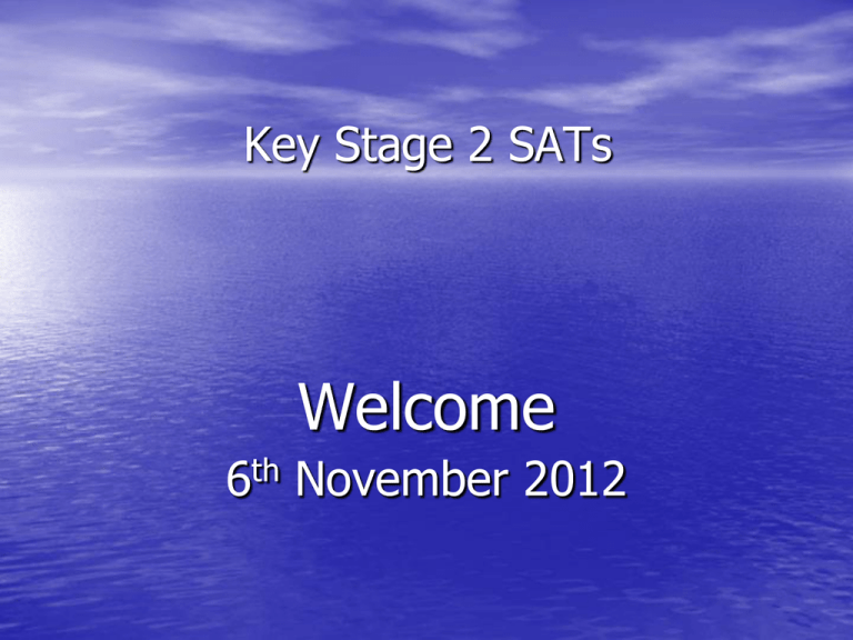 Sats evening for parents 2012