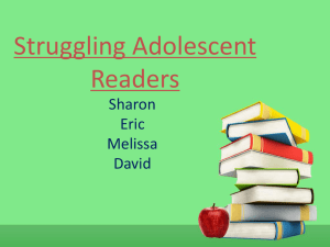 Struggling Adolescent Readers Powerpoint