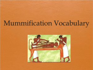 Mummification vocab