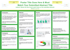 Scientific Poster - World Confederation for Physical Therapy