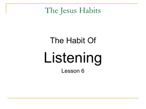 The Jesus Habit of Listening