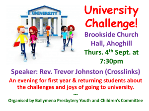 University Challenge! - Presbytery of Ballymena
