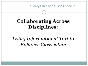 Audrey Fisch and Susan Chenelle - Using Informational Text to