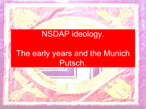 NSDAP ideology. The early years and the Munich