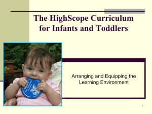 The High/Scope Approach for Infants and Toddlers