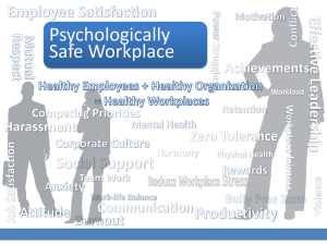 sample powerpoint - Psychologically Safe Workplace, Healthy