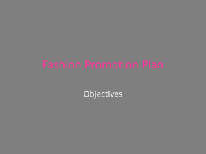 Fashion Promotion Plan