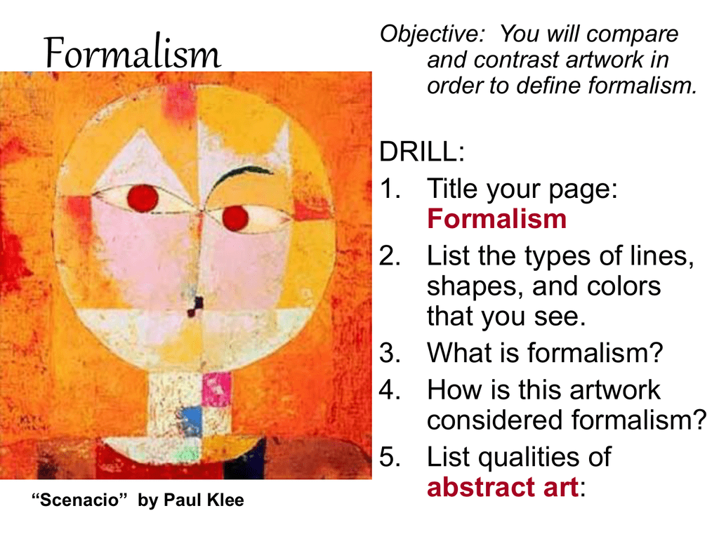 what is formalism in art essay