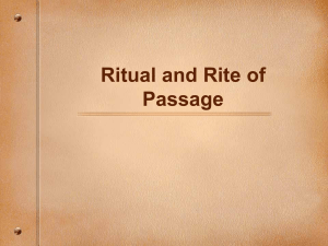 Ritual and Rite of Passage
