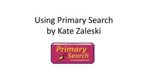 Using Primary Search