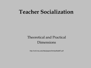 Teacher Socialization