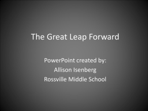 The Great Leap Forward ppt
