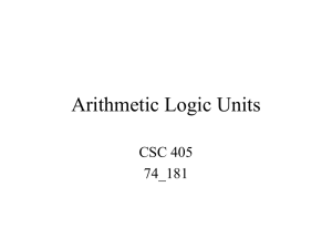 Arithmethic Logic Units