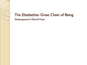 The Elizabethan Great Chain of Being