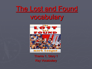 The Lost and Found vocabulary