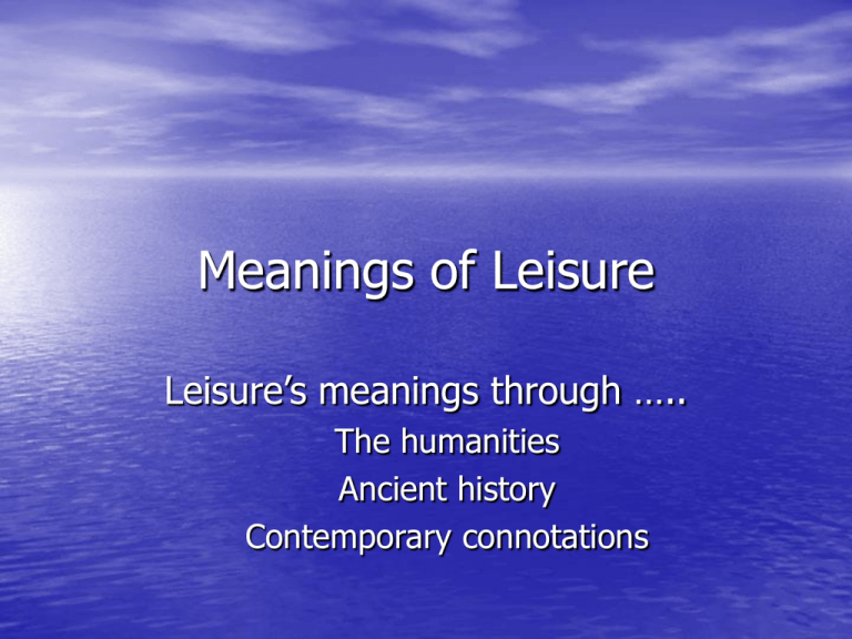 meanings-of-leisure