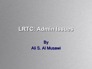 Planning/Improving an LRTC - EIT Resources