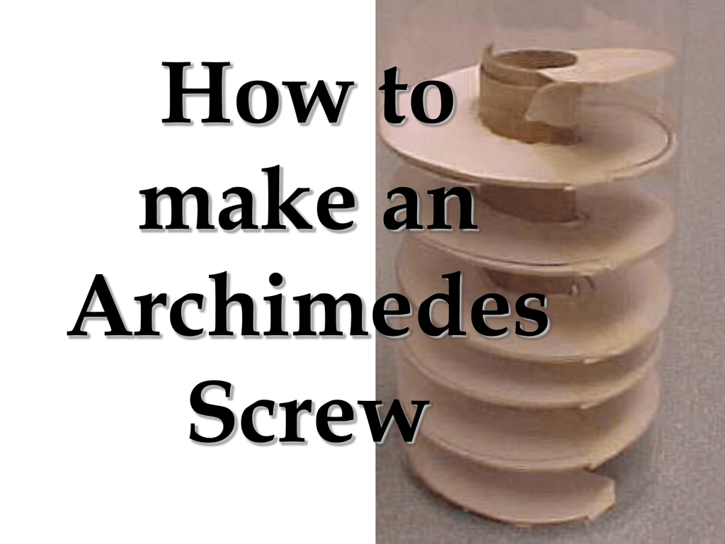 archimedes screw