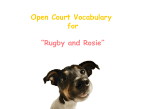 Open Court Vocabulary for “Rugby and Rosie”
