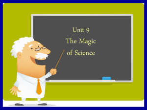Unit 9 The Magic of Science