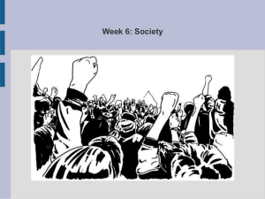 Week 6: Society
