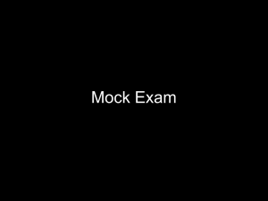 Mock Exam for Test #1 - Gordon State College