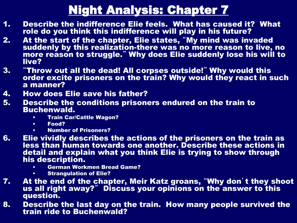 night book summary chapter 6