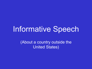 Informative Speech PowerPoint and Assignment