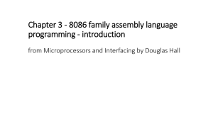 Chapter 3 - 8086 family assembly language