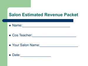 Salon revenue Analysis