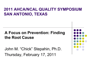 2011 ahca/ncal quality symposium san antonio, texas