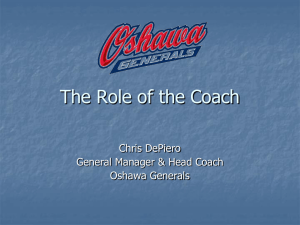 The Role of the Coach