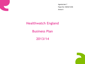 Healthwatch England - Care Quality Commission