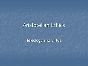 Aristotelian Ethics