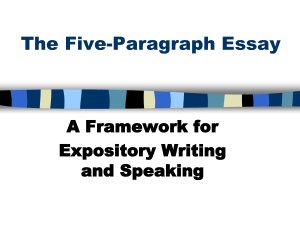 The Five-Paragraph Essay