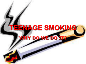 TEENAGE SMOKING