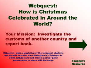 Webquest - Christmas Around the World