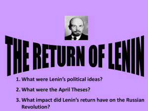 What were the April Theses?