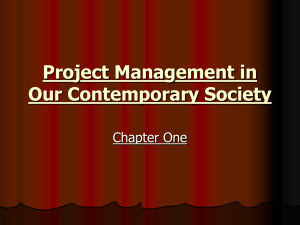Project Management in Our Contemporary Society