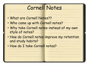 Cornell Notes