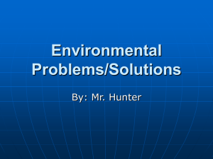 Environmental Problems/Solutions