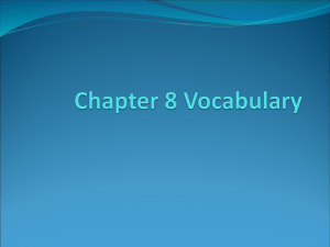 Chapter 8 Vocabulary