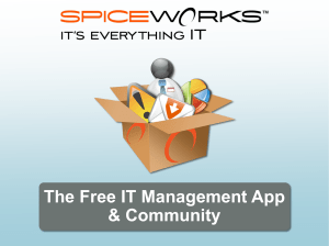 Introduction to Spiceworks IT Desktop