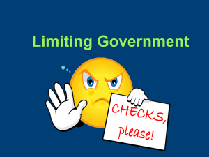 Limiting Government ppt