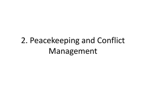 2. Peacekeeping and Conflict Management