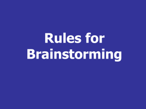 Rules for Brainstorming - Mrs-oc